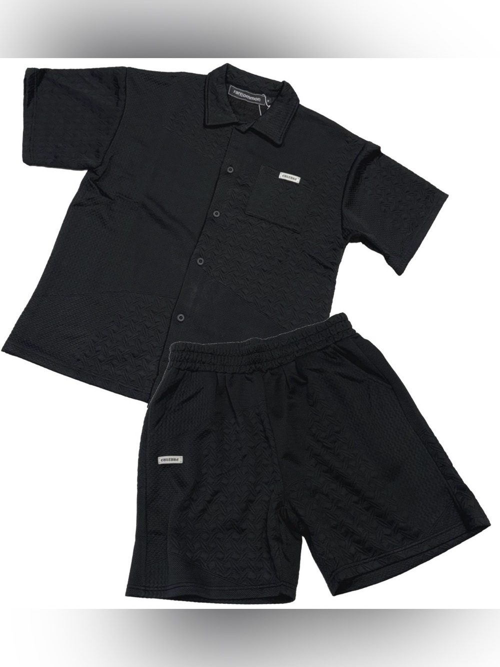 Rare Common Jacquard Button Short Set

Style# RCT-2506

Color: Black